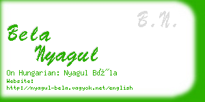 bela nyagul business card